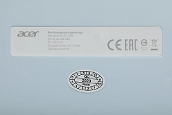 Клавиатура + мышь Acer OCC205 клав:белый/голубой мышь:белый/голубой USB беспроводная slim Multimedia (ZL.ACCEE.00C)