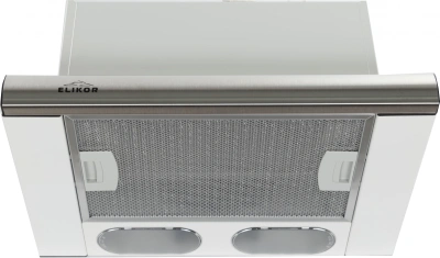 Вытяжка встраиваемая Elikor Интегра 45П-400-В2Л белый/нержавеющая сталь управление: кнопочное (1 мотор)