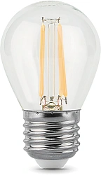 Лампа филам. Gauss Filament 9Вт цок.:E27 шар 220B св.свеч.бел.нейт. P45 (упак.:1шт) (105802209)