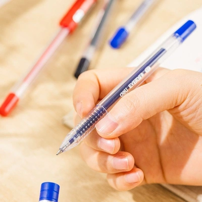 Ручка гелев. Deli EveryU EG83-BK прозрачный d=0.7мм черн. черн. 1стерж. кругл.