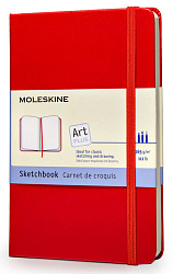 Блокнот для рисования Moleskine ART SKETCHBOOK ARTQP063R Large 130х210мм 104стр. твердая обложка красный