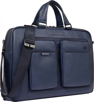 Деловая сумка Piquadro Liko CA6203W131/BLU с отделением для ноутбука синий натур.кожа/ткань
