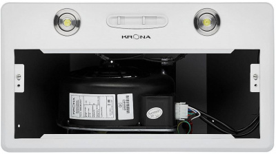 Вытяжка встраиваемая Krona Runa 600 S белый управление: ползунковое (1 мотор)