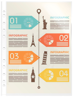 Папка-вкладыш Buro глянцевые A4+ 45мкм (упак.:100шт)