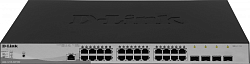 Коммутатор D-Link DGS-1210-28P/ME/B2A (L2) 24x1Гбит/с 4xКомбо(1000BASE-T/SFP) 24PoE 193W настраиваемый