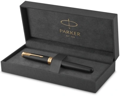 Ручка роллер Parker Sonnet Core T528 (1931518) Matte Black GT F черн. черн. подар.кор.