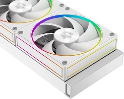 Система водяного охлаждения ID-Cooling SL240 ARGB Soc-AM5/AM4/1200/1700/1851 белый 4-pin 14-30dB Al+Cu LCD 300W Ret (SL240 WHITE)