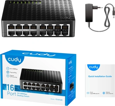 Коммутатор Cudy FS1016D (L2) 16x100Мбит/с неуправляемый