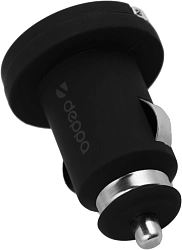 Автомобильное зар./устр. Deppa 10W 2.1A+1A 2xUSB универсальное черный (11204)