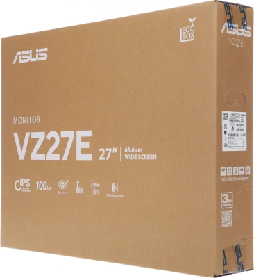 Монитор Asus 27" VZ27EHF черный IPS LED 16:9 HDMI матовая 1300:1 250cd 178гр/178гр 1920x1080 100Hz FHD 3.5кг