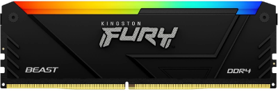Память DDR4 8GB 3200MHz Kingston KF432C16BB2A/8 Fury Beast RGB RTL Gaming PC4-25600 CL16 DIMM 288-pin 1.35В dual rank с радиатором Ret
