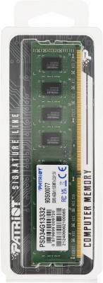 Память DDR3 4Gb 1333MHz Patriot PSD34G13332 RTL PC3-10600 CL9 DIMM 240-pin 1.5В dual rank Ret