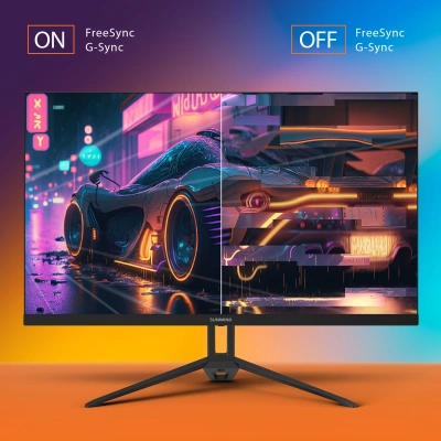 Монитор SunWind 27" SUN-M27BA108 черный IPS 3ms 16:9 HDMI матовая 280cd 178гр/178гр 2560x1440 144Hz G-Sync FreeSync DP QHD 4.2кг