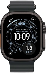 Смарт-часы Apple Watch Ultra 3 2025 A3281 49мм OLED корп.черный титан Ocean band рем.черный разм.брасл.:130-210мм (MF0J4LW/A)