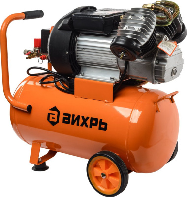 Компрессор поршневой Вихрь КМП-400/50 масляный 400л/мин 50л 2500Вт оранжевый