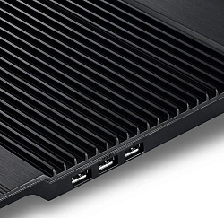 Подставка для ноутбука Deepcool N8 (DP-N24N-N8BK) 17" 380x278x55мм 25дБ 3xUSB 2x 140ммFAN 1244г алюминий черный