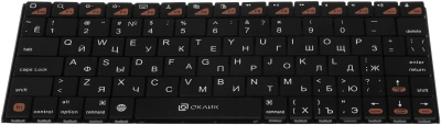 Клавиатура Оклик 840S черный USB беспроводная BT slim (754787)
