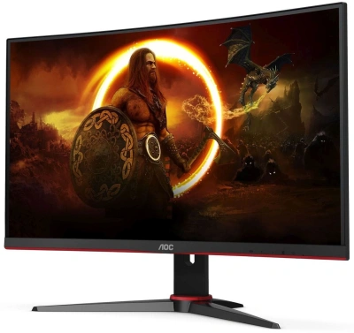 Монитор AOC 27" Gaming CQ27G2SE/BK черный/красный VA LED 16:9 HDMI матовая Piv 250cd 178гр/178гр 2560x1440 165Hz FreeSync Premium Pro DP Quad 2K (1440p) 5.4кг