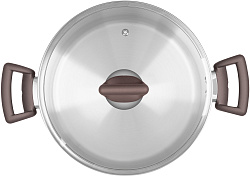 Кастрюля Rondell Fest RDS-1323 4.8л. d=24см (с крышкой) стальной