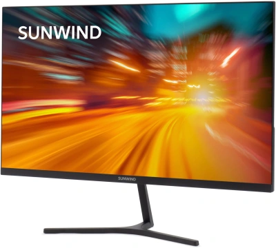 Монитор SunWind 23.8" SM-24FI223 черный IPS LED 5ms 16:9 HDMI матовая 250cd 178гр/178гр 1920x1080 100Hz G-Sync VGA DP FHD 3.0кг