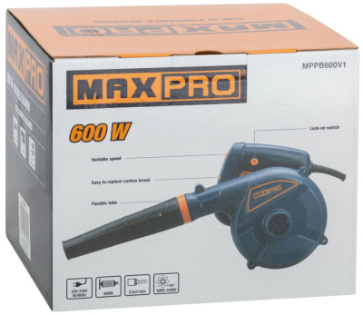 Воздуходувка-пылесос Max-Pro MPPB600V1 600Вт пит.:от сети синий