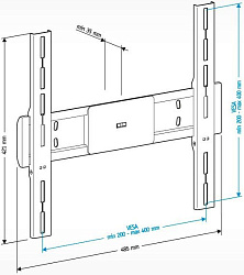 Кронштейн для телевизора Holder LCD-F4611 черный 32"-65" макс.40кг настенный фиксированный