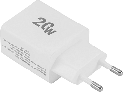 Сетевое зар./устр. Digma DGW2D 20W 3A+1A (PD+QC) USB-C/USB-A универсальное белый (DGW2D0F110WH)