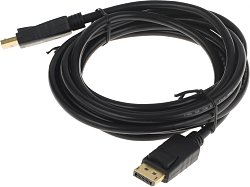 Кабель аудио-видео Buro BU-DP-v1.2-3m DisplayPort (m)/DisplayPort (m) 3м. черный