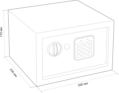 Сейф мебельный Cactus CS-SF-E18 взломостойкий 170x260x230мм электронный