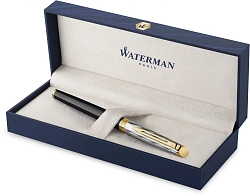 Ручка перьев. Waterman Reflections of Paris Hemisphere DeLuxe (2200837) Black GT M подар.кор.