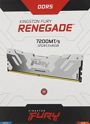 Память DDR5 2x16GB 7200MHz Kingston KF572C38RWK2-32 Fury Renegade RTL Gaming PC5-57600 CL38 DIMM 288-pin 1.45В kit single rank с радиатором Ret