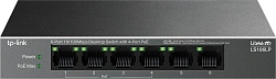 Коммутатор TP-Link LS106LP (L2) 6x100Мбит/с 4PoE 41W неуправляемый