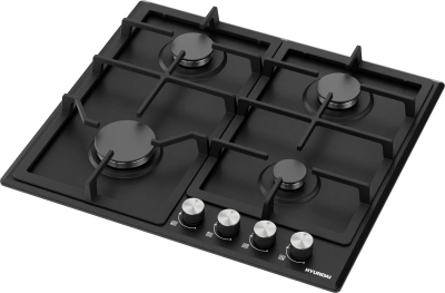 Газовая варочная поверхность Hyundai HHG 6432 BK черный