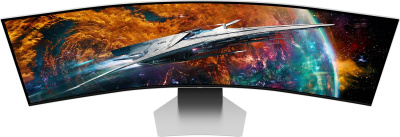 Монитор Samsung 49" Odyssey OLED G9 S49CG954SI серебристый OLED LED 32:9 HDMI M/M матовая HAS 1000000:1 250cd 178гр/178гр 5120x1440 240Hz FreeSync Premium Pro DP 2K USB 12.9кг