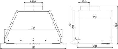 Вытяжка встраиваемая Elikor Flat 52П-650-К3Д топленое молоко управление: кнопочное (1 мотор)