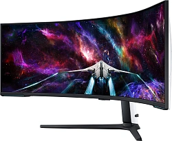 Монитор Samsung 57" Odyssey Neo G9 S57CG952NI черный VA LED 32:9 HDMI полуматовая HAS Piv 2500:1 420cd 178гр/178гр 7680x2160 240Hz FreeSync Premium Pro DP Dual UHD USB 19кг