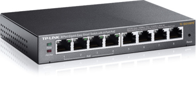 Коммутатор TP-Link TL-SG108PE (L2) 8x1Гбит/с 4PoE+ 64W управляемый