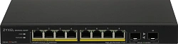 Коммутатор Zyxel GS1100-10HP-EU0102F 8x1Гбит/с 2SFP 8PoE+ 130W неуправляемый