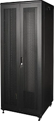 Шкаф серверный Lanmaster (TWT-CBB-47U-8X10-P1) напольный 47U 800x1000мм пер.дв.перфор. задн.дв.перфор.2-хст. 2 бок.пан. 800кг черный 926мм 131.2кг 2277мм IP20 металл