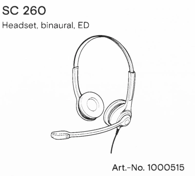 Наушники с микрофоном Epos Sennheiser SC 260 ED черный 1м накладные оголовье (1000515)