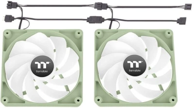 Вентилятор для корпуса Thermaltake CT120 Sync Matcha Reverse ARGB 120х120x25 зеленый 4-pin 31.2дБ (упак.:2шт) (CL-F200-PL12MG-A) Ret