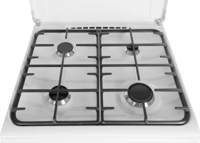 Плита Газовая Gefest 6100-03 белый (металлическая крышка) реш.чугун