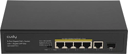 Коммутатор Cudy GS1005PTS1 (L2) 5x1Гбит/с 1SFP 4PoE+ 120W неуправляемый
