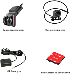Видеорегистратор TrendVision Online Cloud 4G черный 1080x1920 1080p 140гр. GPS SL8521E