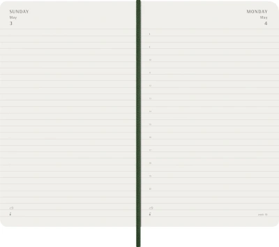 Ежедневник Moleskine CLASSIC SOFT Large 130х210мм датир. 400стр. линейка мягкая обложка зеленый