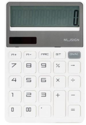 Калькулятор настольный Deli Nusign ENS042WHITE белый 12-разр.