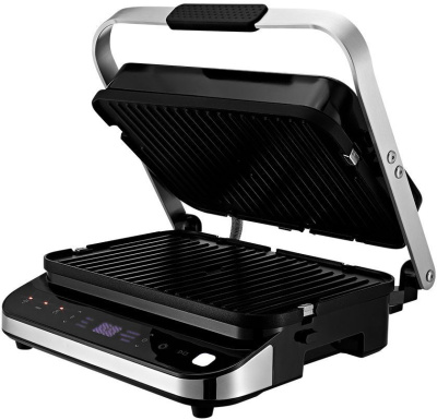 Электрогриль Kitfort КТ-1682 2000Вт черный/серебристый