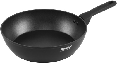 Сковорода Rondell Frank RDA-1374 круглая 28см покрытие: Xylan Plus ручка несъемная (с крышкой) черный