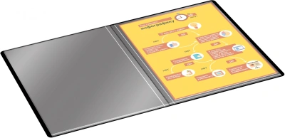 Папка с 30 прозр.вклад. Silwerhof Eco A4 пластик 0.5мм черный
