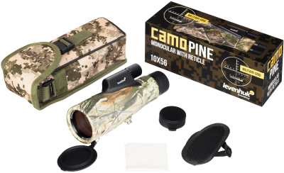 Монокуляр Levenhuk 10-10x 56мм Camo Pine 10x56 камуфляж (81947)